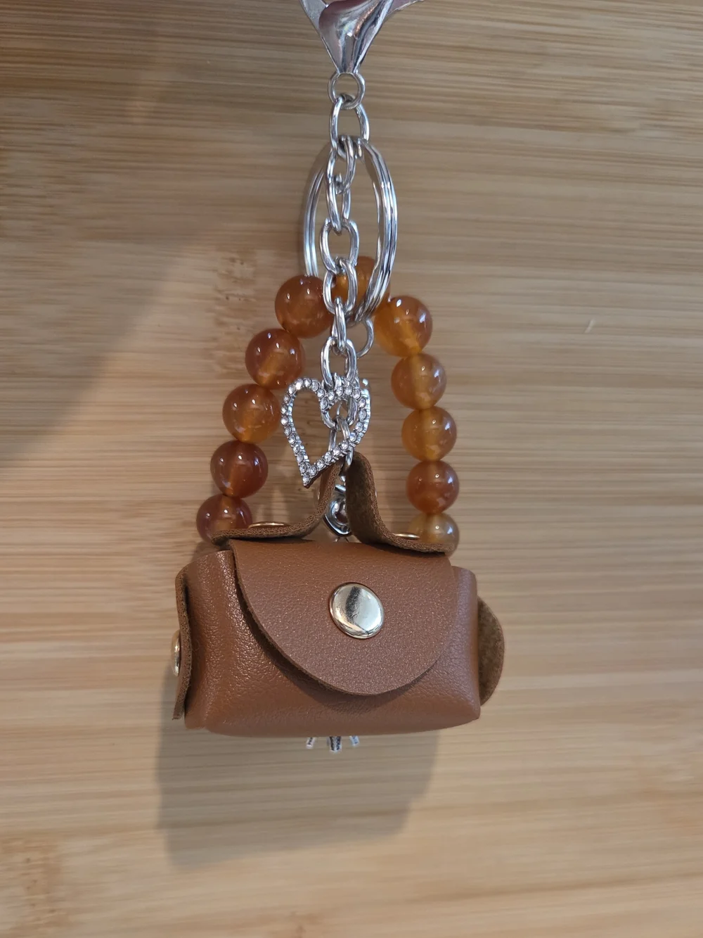 ✨ Boutique Luxury Mini Purse Bag Charm & Glass Bead Keychain ✨